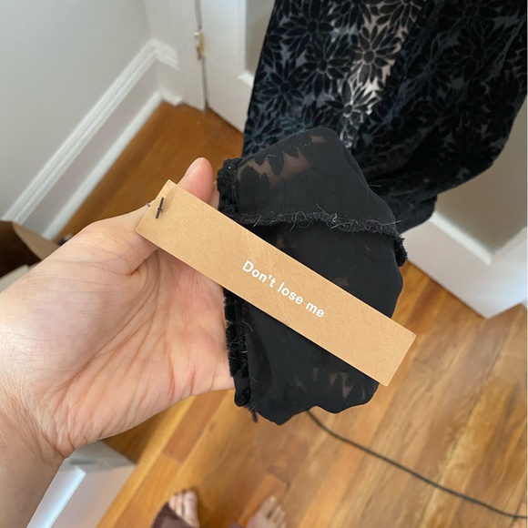 NWT Reformation Symphony Velvet Dress Black Size M - Picture 4 of 7